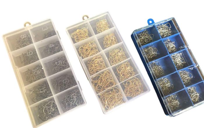 Набір гачків - Розміри 3-12 - 500 шт/уп - Чорний нікель