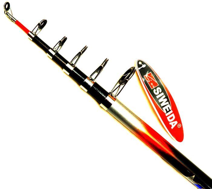 Спінінг Siweida King Kong - Телескопічний - З кільцями - Склопластик