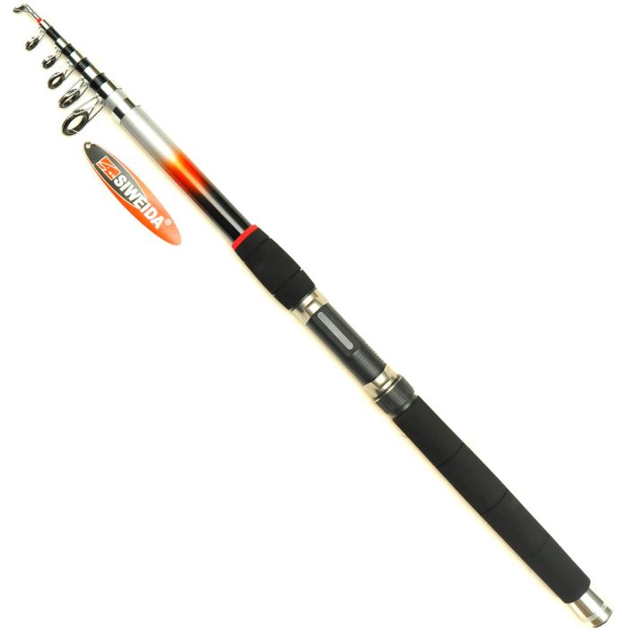 Спінінг Siweida King Kong - Телескопічний - З кільцями - Склопластик