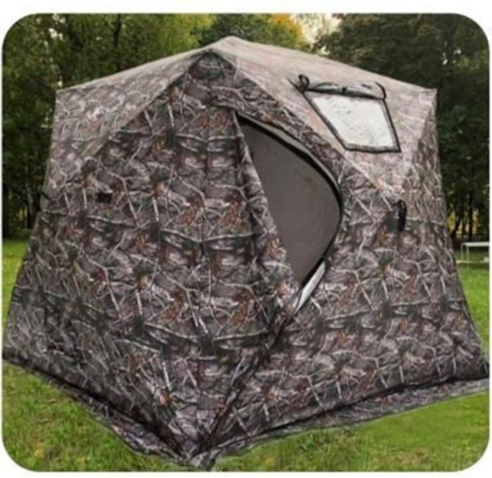 Палатка-куб зимовий чотиришаровий - Mircamping 2019 - Камуфляж - Мобільна лазня - З підлогою