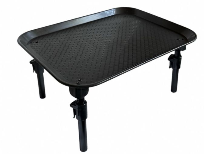 Карповий монтажний столик Anvi під підставку - З ніжками - Складаний - 35х25х(2+18+7) см - Пластик - Чорний