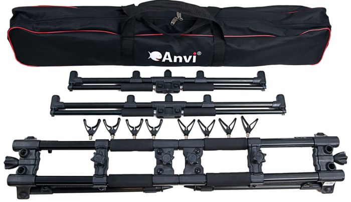 Підставка Rod Pod Anvi Harizon RPH4 Black - Алюміній - 8 кріплень - На 4 вудилища - Чорний