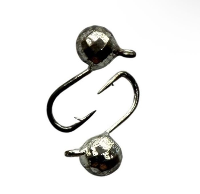 Мормишка вольфрамова - Куля Гранена - Прибалтика - Срібло - 10 шт/уп - 0.25 г, Гачок: Kumho №18