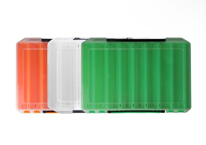 Коробка для воблерів - Двостороння - 16 осередків - 30x21x5 см - Поліпропілен - Зелена