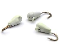 Мормишка Вольфрам Крапля Крашенна - Біла - 10 шт./уп - 0,267 г, Гачок №18