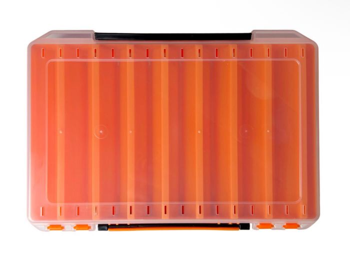 Коробка для воблерів - 16 осередків - 30x21x5 см - Двостороння - Поліпропілен - Помаранчева