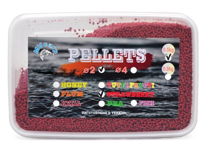 Пеллетс MV Carp - Strawberry (Полуниця) - 0.5 кг