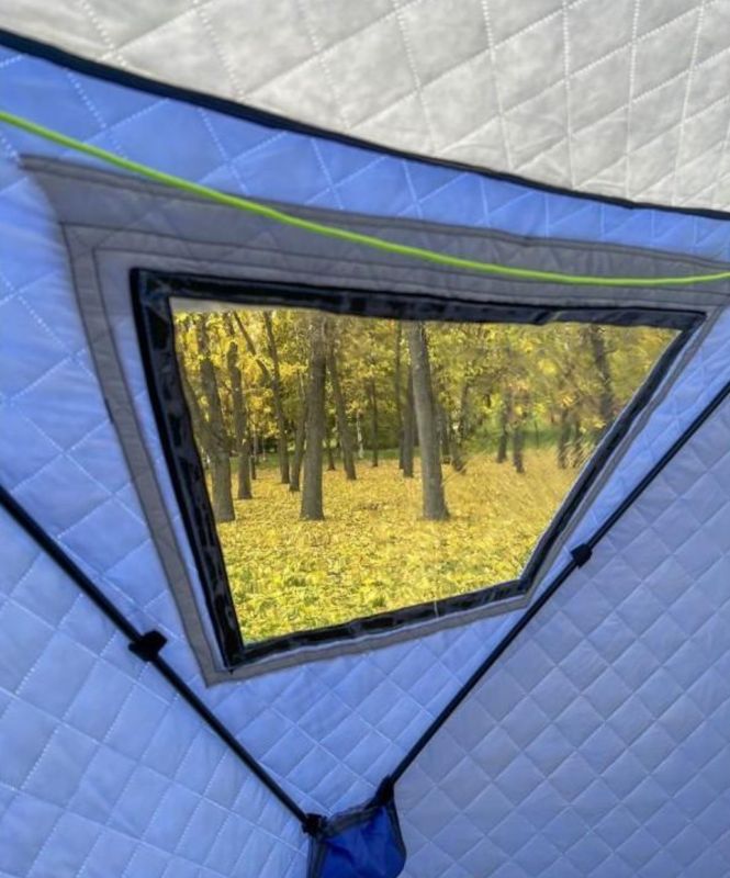 Палатка-куб для зимової риболовлі Mircamping 2020 - Тришарова - З підлогою - Мобільна лазня