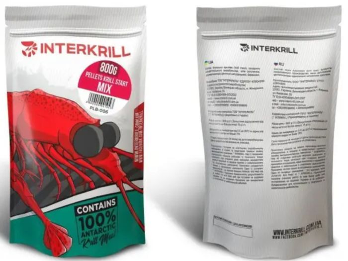Пеллетс Interkrill "Pellets Krill Start MIX" - 2мм/4мм - 800 г