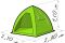 Палатка зимова Лотос «LOTOS 2» - 2-х місний - 240х230х150 - Зелений