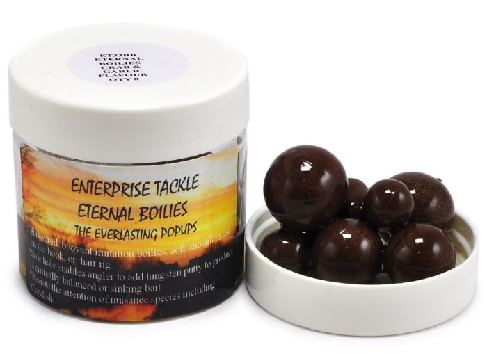 Бойли Enterprise Tackle - Crab&Garlic - Плаваючі - Ø12, 15, 18 мм - 8 шт/уп - Eternal Boilie Mixed - Brown