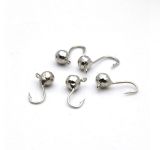 Мормишка Вольфрам Куля Гранена - Світле срібло - 10 шт./уп - 0,24 г, Гачок №18