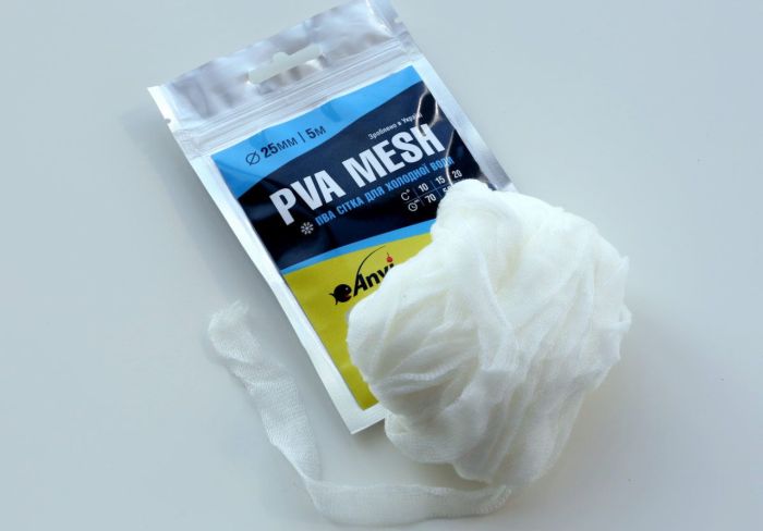 ПВА сітка Anvi PVA Mesh - Швидкорозчинна - Для холодної води - Ø15 мм
