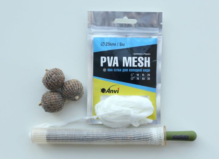 ПВА сітка Anvi PVA Mesh - Швидкорозчинна - Для холодної води - Ø15 мм