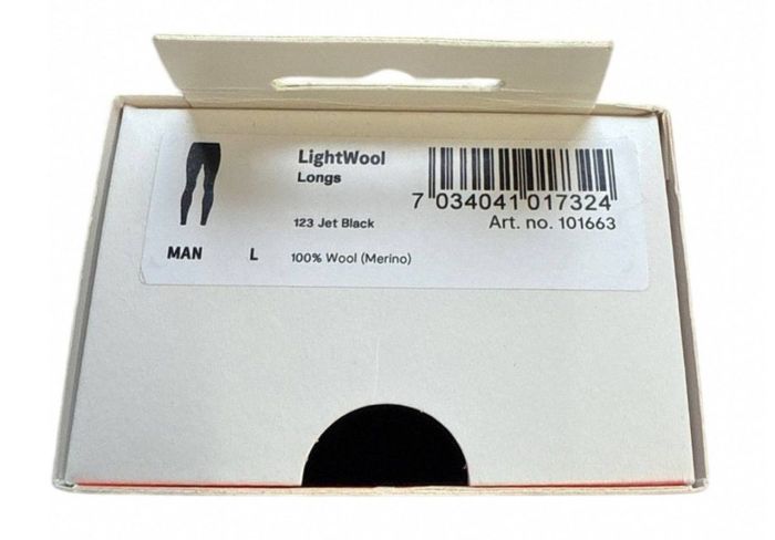 Термоштани чоловічі Aclima LightWool Longs Man Jet - Black L розмір