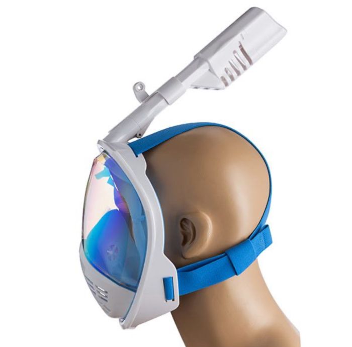 Маска для плавання - Повнолицева - Дзеркальна - M2068/LG11 - Розмір L/XL - Синій