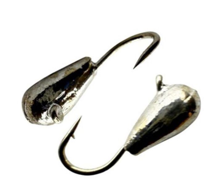 Мормишка Вольфрамова - Крапля Середня №3 - 0.5 г - Прибалтика - Срібло - 10 шт/уп