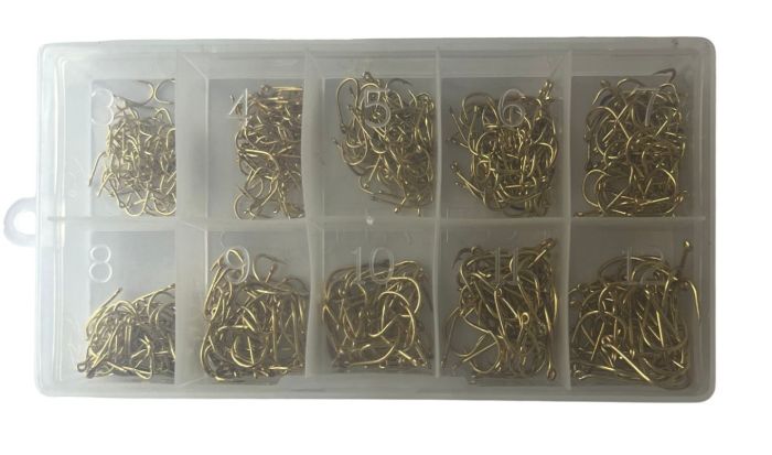 Набір гачків - Розміри 3-12 - 500 шт/уп - Золото