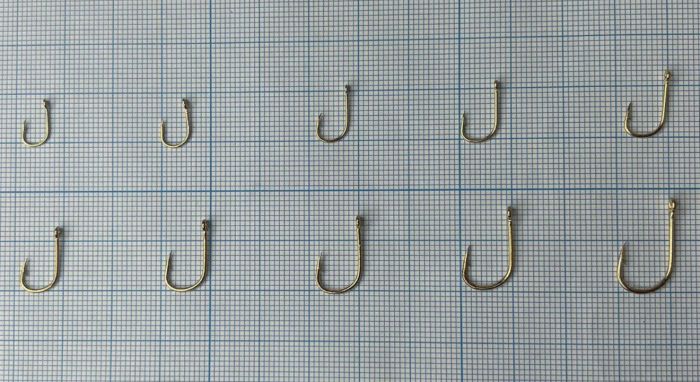 Набір гачків - Розміри 3-12 - 500 шт/уп - Золото