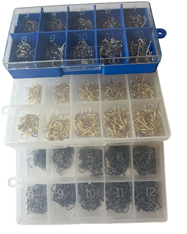 Набір гачків - Розміри 3-12 - 500 шт/уп - Золото