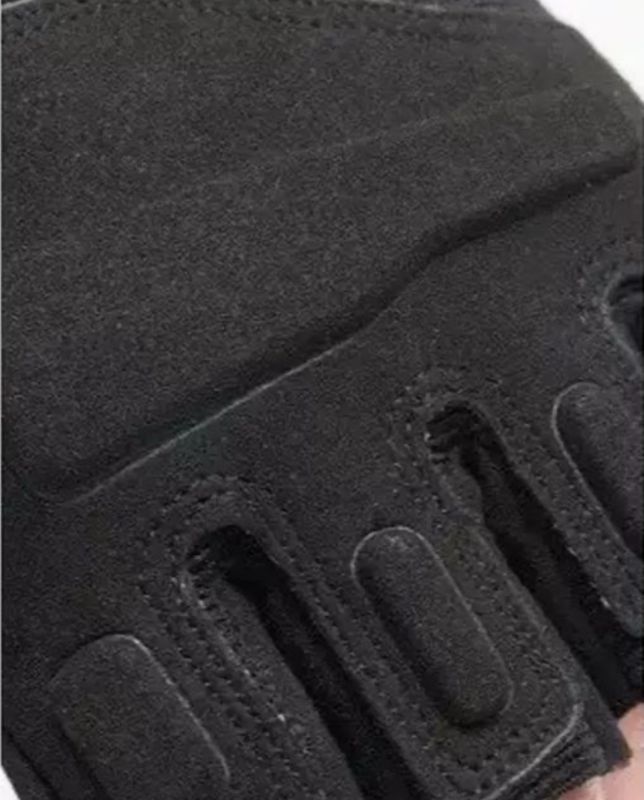 Рукавички тактичні ЗСУ - З відкритими пальцями - М'яка кістка - Чорний