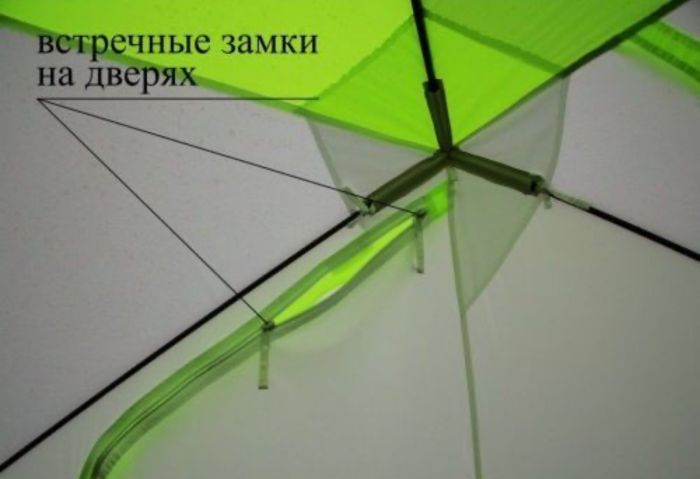 Палатка зимова Лотос Куб Класік С9 - Зелена (дуга - склопластикова арматура)