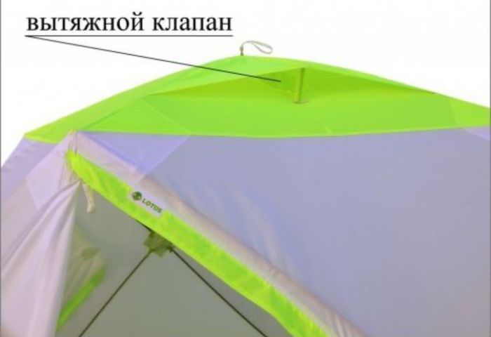 Палатка зимова Лотос Куб Класік С9 - Зелена (дуга - склопластикова арматура)
