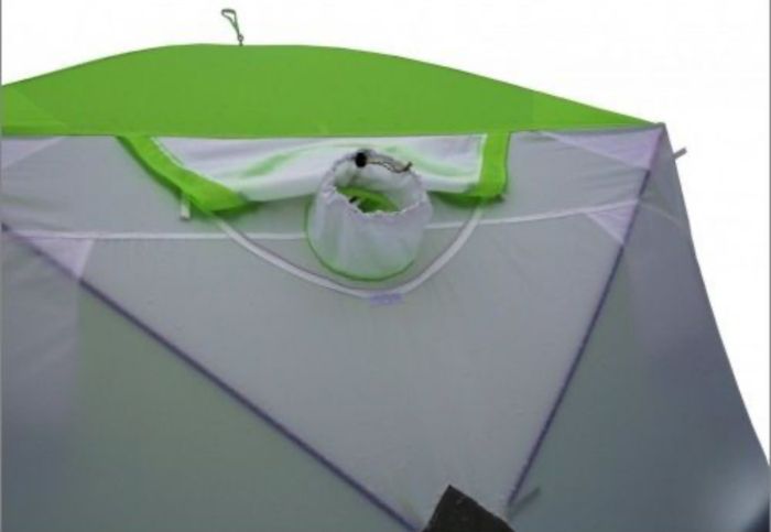 Палатка зимова Лотос Куб Класік С9 - Зелена (дуга - склопластикова арматура)