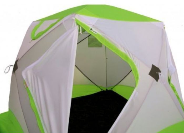 Палатка зимова Лотос Куб Класік С9 - Зелена (дуга - склопластикова арматура)