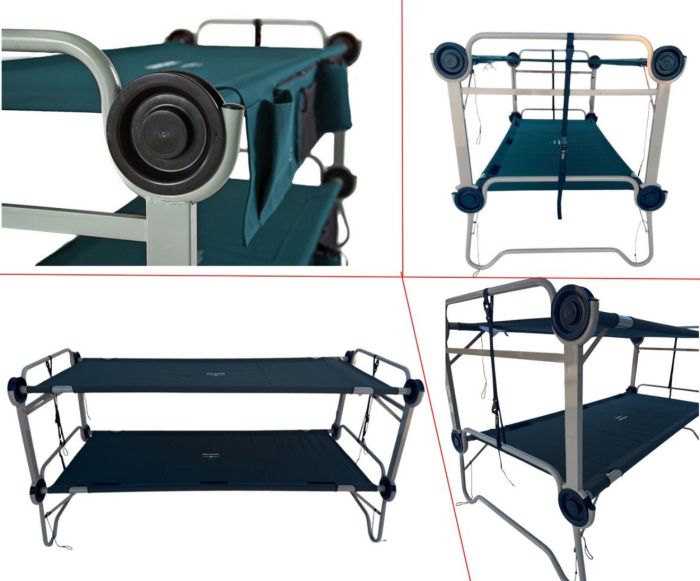 Ліжко туристичне складне універсальне Arm-O-Bunk - Двоярусне - 3в1 з органайзерами - З чохлом