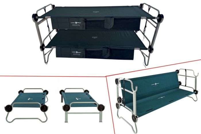 Ліжко туристичне складне універсальне Arm-O-Bunk - Двоярусне - 3в1 з органайзерами - З чохлом