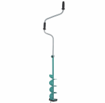 Льодобур Харківський Дворучний - 130 мм - Ліве обертання - Бірюза - Ножі напівкруглі