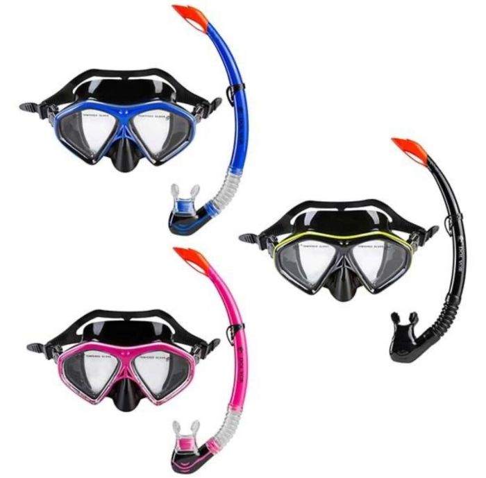 Маска та трубка Dolvor M289P+SN09P - Комплект - Рожевий