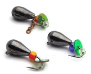 Мормишка Вольфрам Крапля з бісером - Нікель - 10шт./уп 1.04 г, Гачок №12