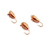 Мормишка Вольфрам Крапля з каменем - Мідь - 1,04 г, Гачок №12