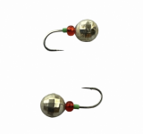 Мормишка Вольфрамова Hayabusa Куля - Гранений з кембриком - Срібло