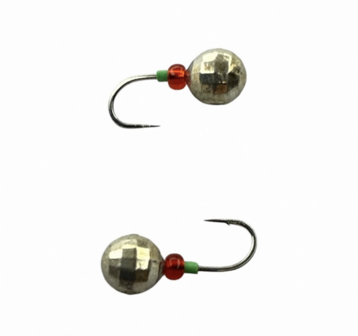 Мормишка Вольфрамова Hayabusa Куля - Гранений з кембриком - Срібло