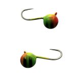Мормишка Вольфрамова Hayabusa Куля - Фарбована - Зелена - 1,19г, Ø5мм, Гачок №14