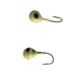 Мормишка Вольфрамова Hayabusa Куля - З кембриком - Фарбований - Білий - 0,16 г, Гачок №18