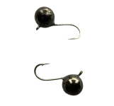 Мормишка Вольфрамова Hayabusa Куля - З вушком - Чорний нікель - 2,1г, Ø6мм, Гачок №12