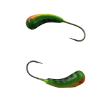 Мормишка Вольфрамова Hayabusa Уралка - Фарбована - Зелений - 1,5г, Ø5мм, Гачок №12