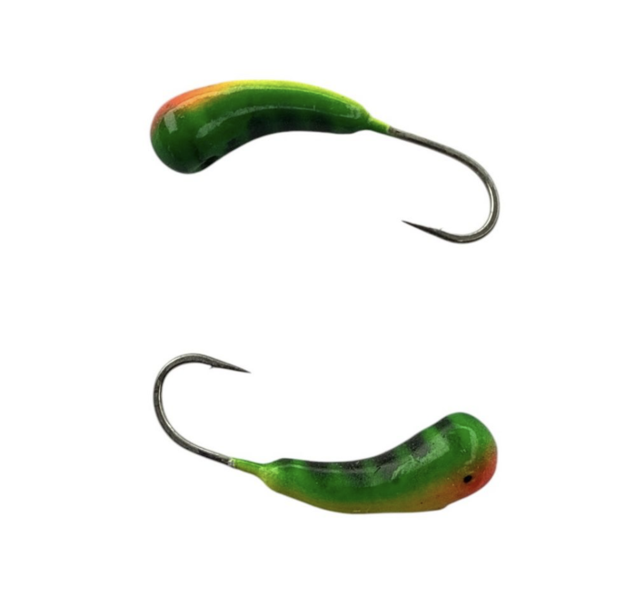 Мормишка Вольфрамова Hayabusa Уралка - Фарбована - Зелений - 1,5г, Ø5мм, Гачок №12