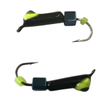 Мормишка Вольфрамова "Латишка" Гвоздик - Котяче око з кубиком блакитний - 0,5 г - МК1106