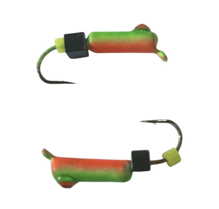 Мормишка Вольфрамова "Латишка" Гвоздик - Котяче око з кубиком блакитний - 0,5 г - МК1113