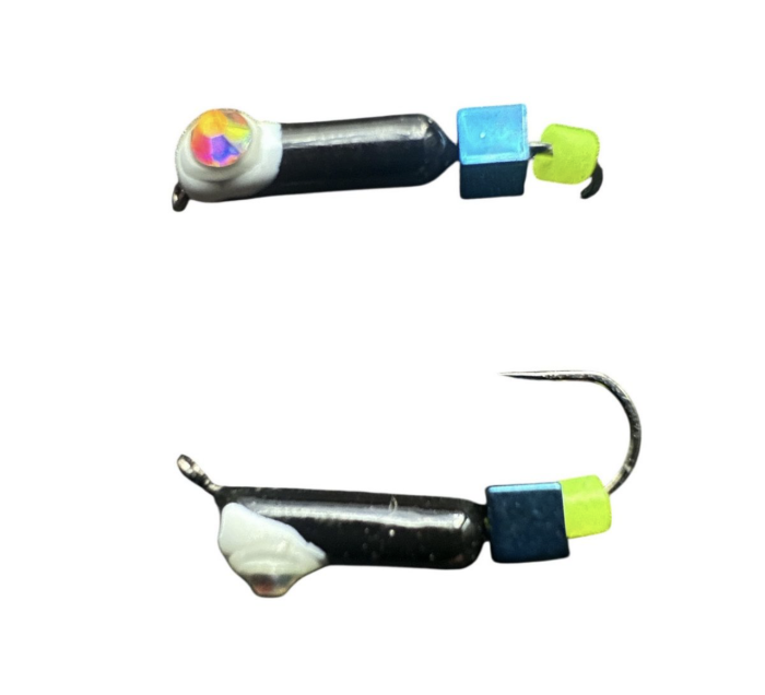 Мормишка Вольфрамова "Латишка" Гвоздик - Котяче око з кубиком хамелеон - 0,5 г - МК1028