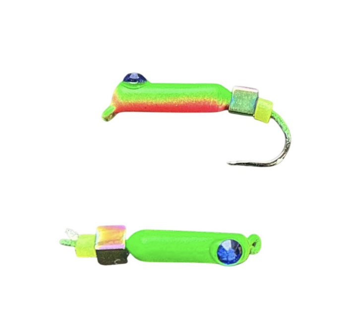 Мормишка Вольфрамова "Латишка" Гвоздик - Котяче око з кубиком хамелеон - 0,5 г - МК1047