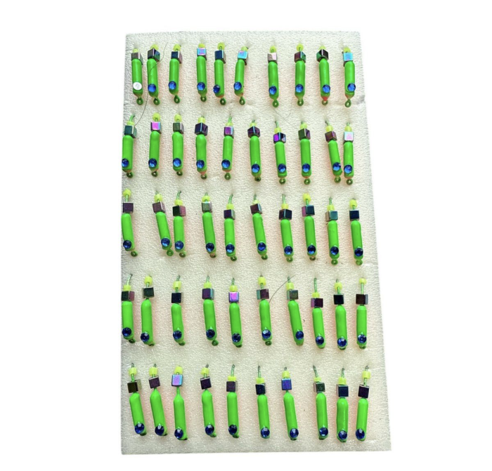 Мормишка Вольфрамова "Латишка" Гвоздик - Котяче око з кубиком хамелеон - 0,5 г - МК1047