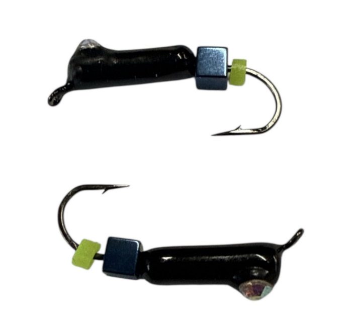 Мормишка Вольфрамова "Латишка" Гвоздик - Котяче око з кубиком хамелеон - 0,5 г - МК1052