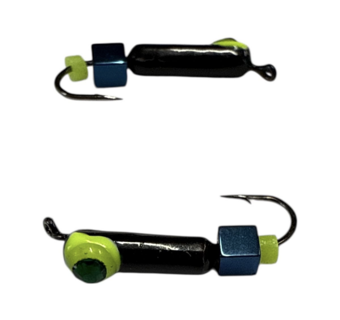 Мормишка Вольфрамова "Латишка" Гвоздик - Котяче око з кубиком хамелеон - 0,5 г - МК1072