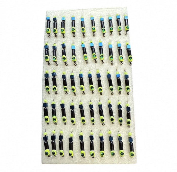 Мормишка Вольфрамова "Латишка" Гвоздик - Котяче око з кубиком хамелеон - 0,5 г - МК1072